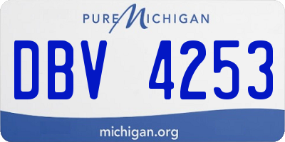 MI license plate DBV4253