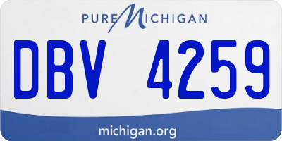 MI license plate DBV4259