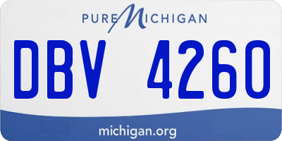 MI license plate DBV4260