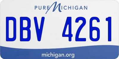 MI license plate DBV4261