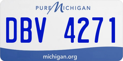 MI license plate DBV4271