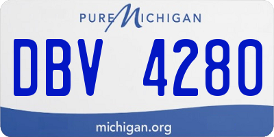 MI license plate DBV4280