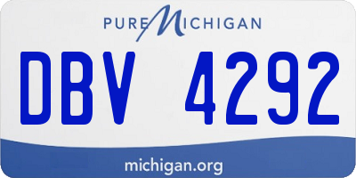 MI license plate DBV4292