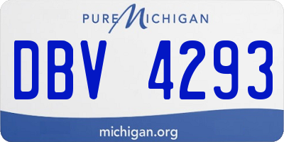 MI license plate DBV4293