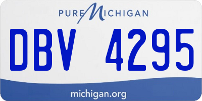 MI license plate DBV4295
