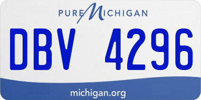 MI license plate DBV4296