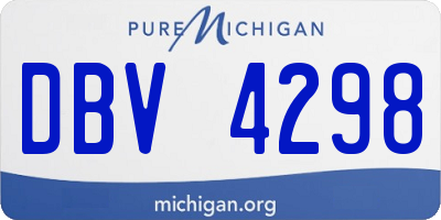 MI license plate DBV4298
