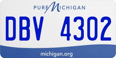 MI license plate DBV4302