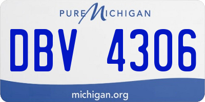 MI license plate DBV4306