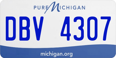 MI license plate DBV4307