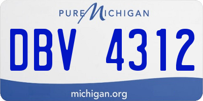 MI license plate DBV4312