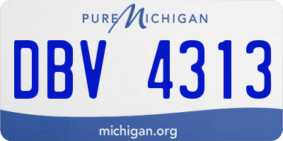 MI license plate DBV4313