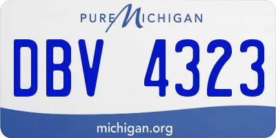 MI license plate DBV4323