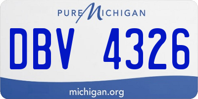 MI license plate DBV4326