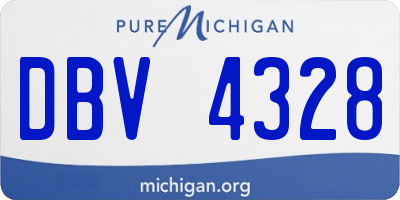 MI license plate DBV4328
