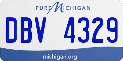 MI license plate DBV4329