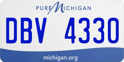 MI license plate DBV4330