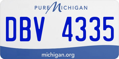 MI license plate DBV4335