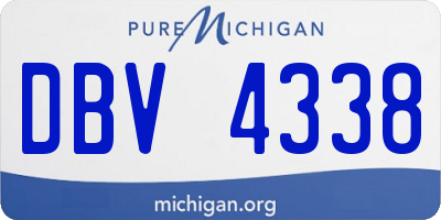 MI license plate DBV4338