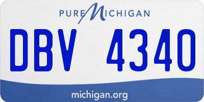 MI license plate DBV4340