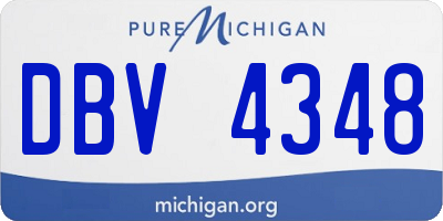 MI license plate DBV4348