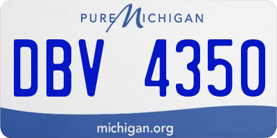 MI license plate DBV4350