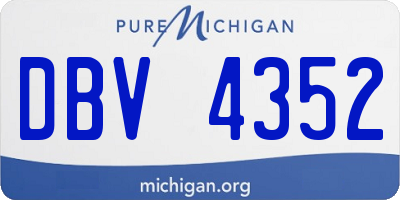 MI license plate DBV4352