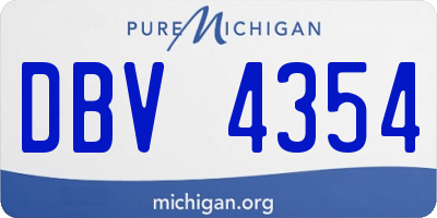 MI license plate DBV4354