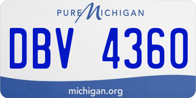 MI license plate DBV4360