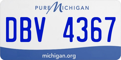 MI license plate DBV4367