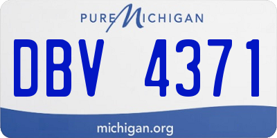 MI license plate DBV4371