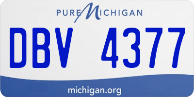 MI license plate DBV4377
