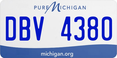 MI license plate DBV4380