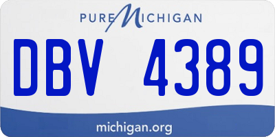 MI license plate DBV4389
