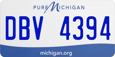 MI license plate DBV4394