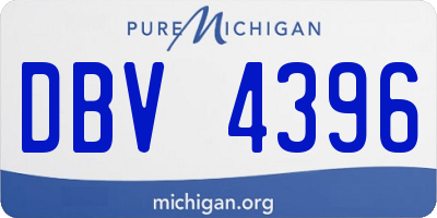 MI license plate DBV4396