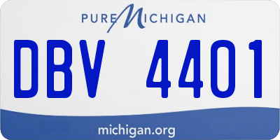MI license plate DBV4401