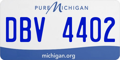 MI license plate DBV4402