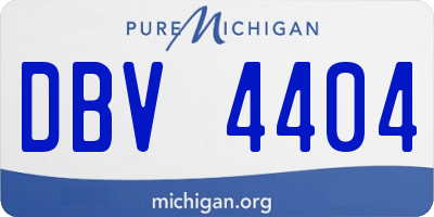 MI license plate DBV4404
