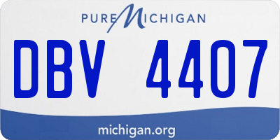MI license plate DBV4407