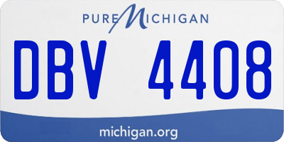 MI license plate DBV4408