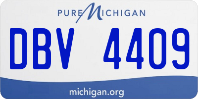 MI license plate DBV4409