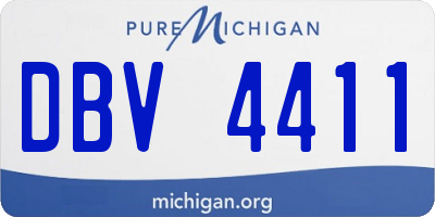MI license plate DBV4411
