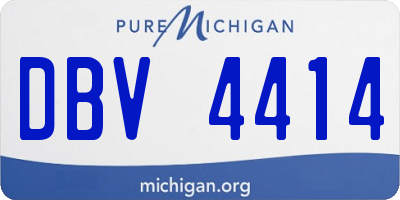 MI license plate DBV4414