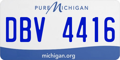 MI license plate DBV4416