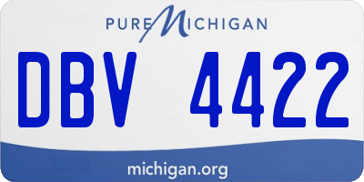 MI license plate DBV4422