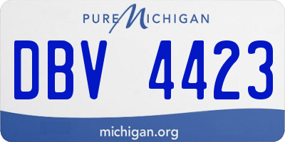 MI license plate DBV4423