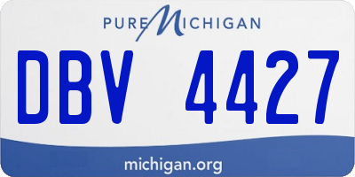 MI license plate DBV4427
