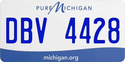 MI license plate DBV4428