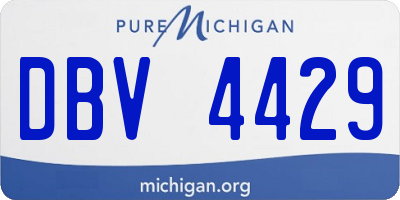 MI license plate DBV4429